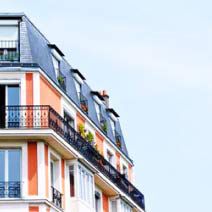 Top of a building with terraces