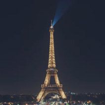 The Eiffel Tower by night